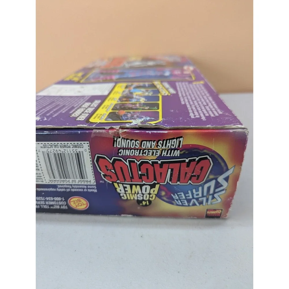 1997 ToyBiz Cosmic Power Galactus Silver Surfer Light Sound - 49275 NEW *Read